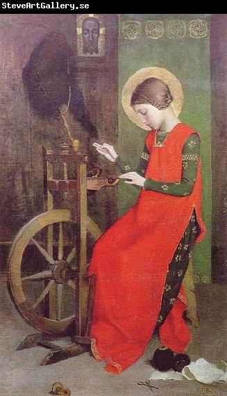 Marianne Stokes St Elizabeth of Hungary Spinning for the Poor